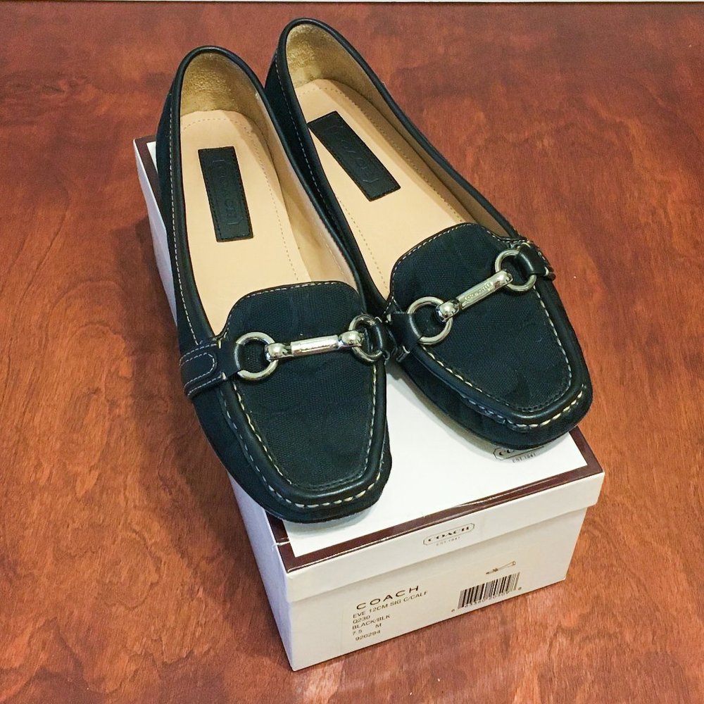Authentic Coach Eve loafers - black size 7.5 B - 8